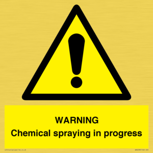 WARNING Chemical spraying in progress